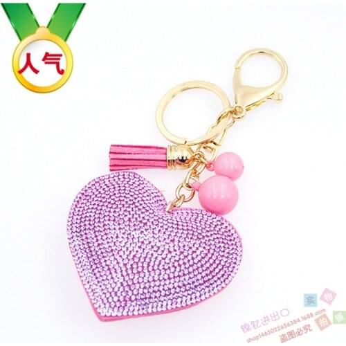 Fashion sweet Peach heart key chain Car keychain pendant Exquisite creative gifts Free shipping