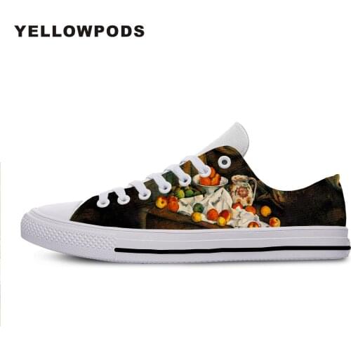 Mens Shoes Casual Famous Artist Cezanne Casual Fashion 3D Printed Comfortable Breathable Customized White Brand Shoes