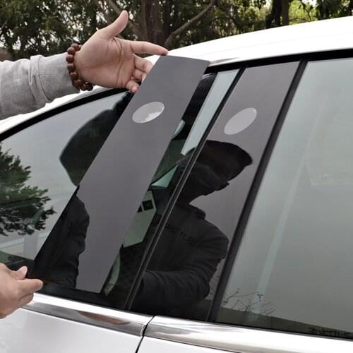Car Window Pillar Posts Cover Column Trim Protection Strip Anti Scratch Mirror Sticker For Tesla Model 3 Y Styling Accessories