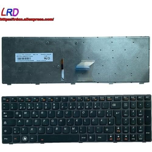 New Original DE German Backlit Keyboard for Lenovo Y580 Y580A Y580N Laptop 25203447 25203075 25203135 25207345 25207377 25207313