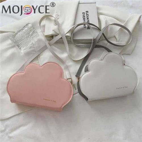 2021 New Luxurious Messenger Bag Fashion Women Cloud Shape PU Leather Solid Color Small Shoulder Messenger Bag