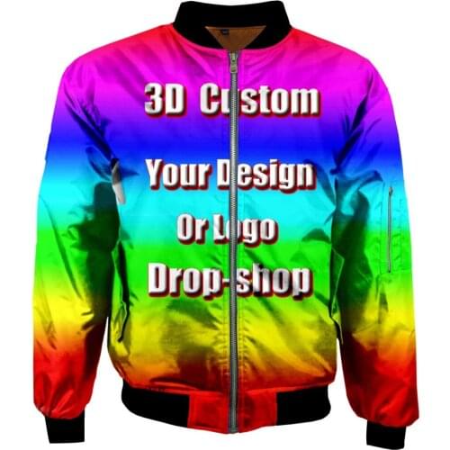Tessffel Dropshipping custom made/DIY Unisex New Fashion Tracksuit Winter Thick Men/Women 3DPrint Hoodies/zipper/Bomber Jackets