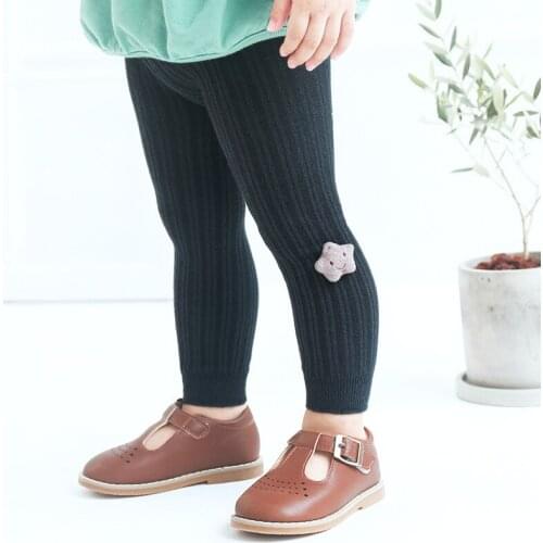 New Double Needle Infant Childrens Baby Leggings Star Cartoon Accessories Cropped Pantyhose