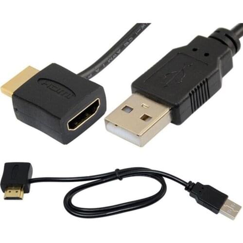 LBSC Convertor + USB 2.0 Male Charger Cable Splitter Adapter 50cm HDMI Male To Female