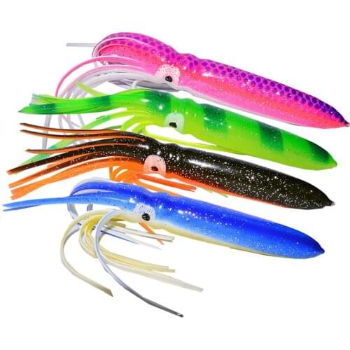 POETRYYI 2020 NEW fishing lure octopus skirts soft squid skirts lure bait 1pcs 18cm 15g 4colors choose