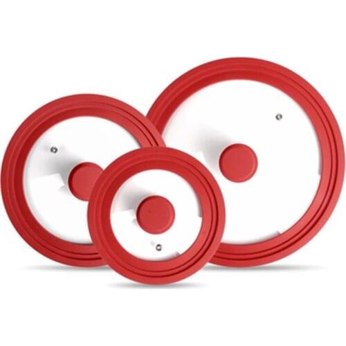 Cookware Silicone Glass Lid Explosion-Proof Anti-Fall Multi-Function Pot Wok Casserole Glass Pan Food Grade Silicone Stretch Lid