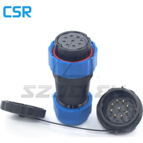SD28TP-ZM, 9pin Waterproof Connector Plug and Socket 10A Cable Electronic Wire 28mm Panel Mount connectors IP68