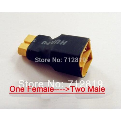 XT60 Serial Connection Plug Integrated XT60 Plug Adaption Plug, Female to Two males