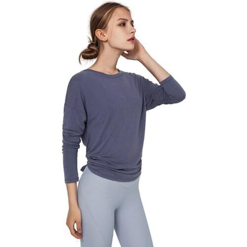 Sports Tops Autumn Long Sleeve Loose Internet Stars Same Style Fitness Yoga Shirt Back butterfly wing shape T-Shirt Women Runnin