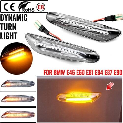 For BMW E46 E36 E60 E61 E90 E92 E93 X1 E84 X3 Led Dynamic Turn Signal Light Side Fender Marker Sequential Blinker Lamp