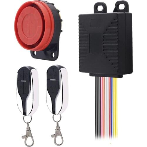 12V Motorcycle Anti-Theft Device Universal Double Remote Control Wireless Intelligent Security Alarm System Scooter Safety Alarm
