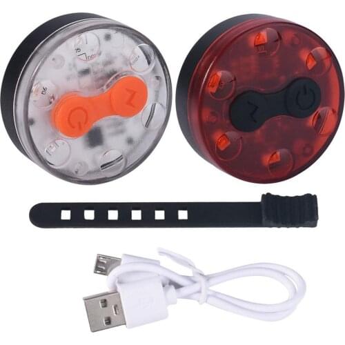 Bike Tail Light Rechargeable USB Bicycle Rear Light Clip On Bright 6 LED Cycling Back Light Waterproof 4 Modes For Night Riding