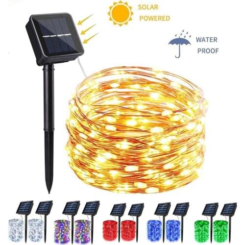 Waterproof Led Solar String Light Outdoor Christmas Decorations for Home Garden Garland Fairy Lights Xmas Ornaments Tree Decor