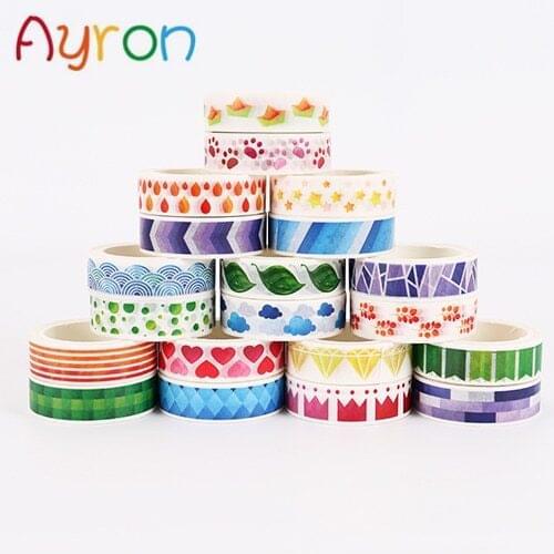 1.5cm*7m Japanese watercolor washi tape DIY decoration scrapbooking planner masking tape adhesive tape kawaii stationery