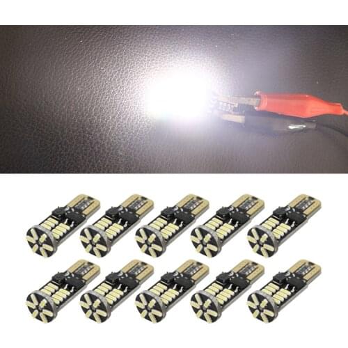 10PCs T10 Led Canbus T10 22 Led 4014 SMD LED No OBC Error 194 168 W5W T10 Canbus Non Polarity LED Wedge Bulb Car-styling