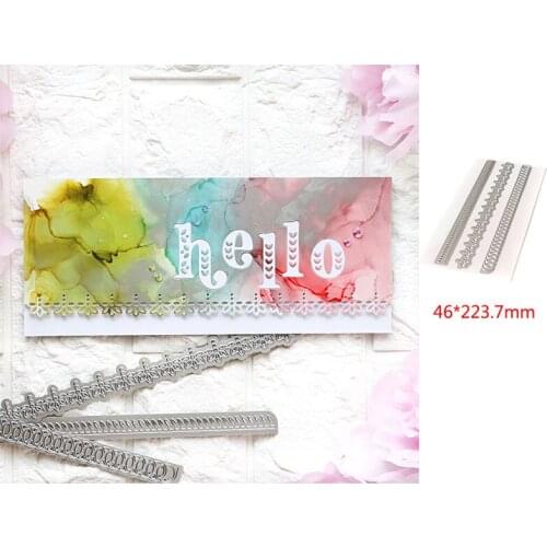 2020 Hot New Lace Patterned Side Border Metal Cutting Dies For Scrapbooking Craft Die Cut Card Making Embossing Stencil Photo