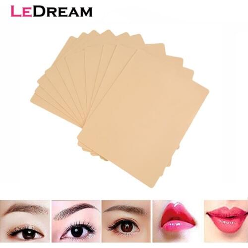 5pcs/lot For Microblading Tattoo Machine Beginner 3D Silicone Permanent Makeup Tattoo Training Practice Fake False Skin Blank