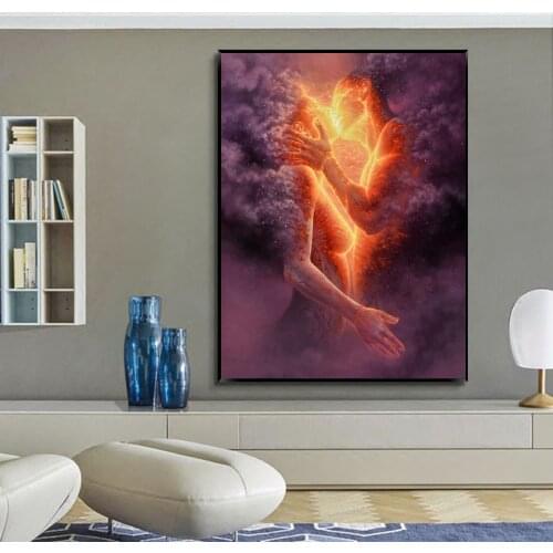Canvas Prints On The Wall Abstract Figure Painting Lover Posters and Prints for Living Room Modern Home Decor Picture