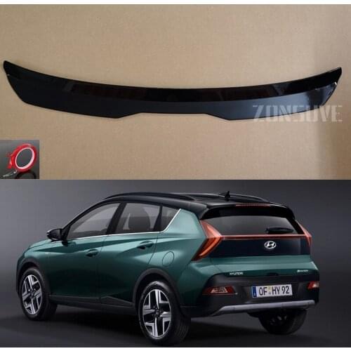 Use For Hyundai Bayon 2021 Year Roof Spoiler Carbon Fiber Look Accessories Body Kit Factory Style