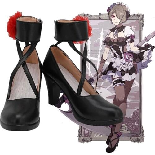 Anime Honkai Impact 3 Rita Rossweisse cosplay shoe lolita maid shoes Halloween Party Props