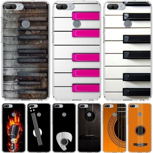 Piano keys microphone Phone Case for Huawei Honor 10 9 Lite Y9 Y5 Y6 Y7 2019 8X 8A 8S 7A 7X 10i 20i Pro V30 Art Coque Capa