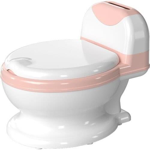 Baby Potty Training Toilet with Soft PVC Pad Flushable Wipes Holder Cleaning Brush for Toddlers Boys Girls Potty Training Seat