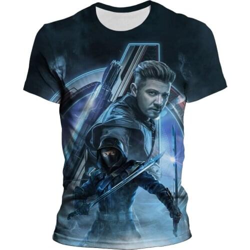 2021 New Summer T Shirt For Men Marvel Hero Hawkeye 3D Print Women T-shirts Oversized Streetwear Cool Boy Girl Kids Tshirt