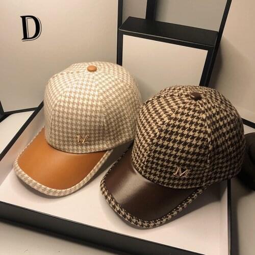 HT084 Wholesale Spring Cotton Cap Baseball Cap Snapback Hat Summer Cap Hip Hop Fitted Cap Hats For Men Women Plaid hat
