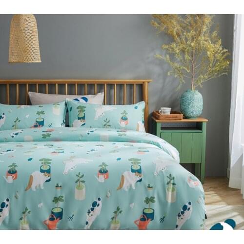 Nordic simple bedding four-piece single double light luxury fashion student dormitory three-piece suit