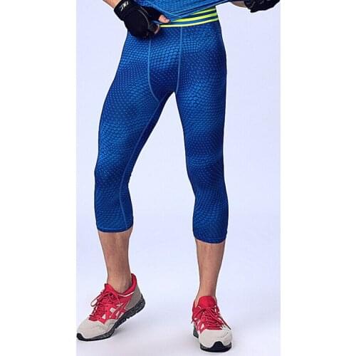 Compression men tights elastic quick dry exercise pants mens joggers leggings work out clothing capris trousers pantalones