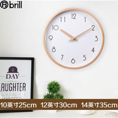 Creative Nordic Wall Clock Wood Wall Watch Mechanism Silent Living Room Modern Metal Wall Art Decor Living Room Luxury Style