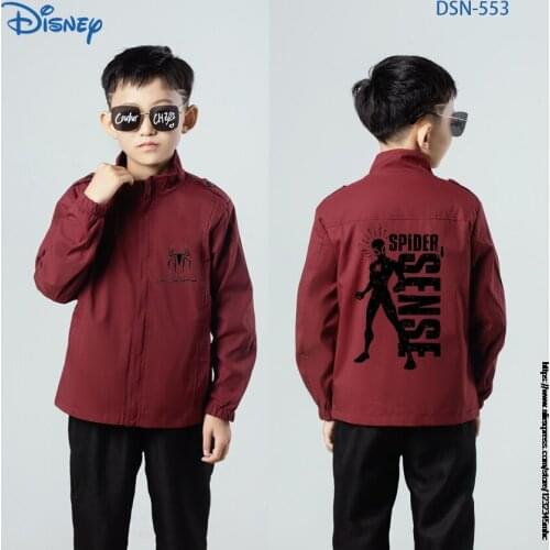 Disney SpiderMan Trendy Hot-Selling Outdoor Sportswear Casual Jacket Boy Girl’s Childrens Clothing Jacket Logo Customiza