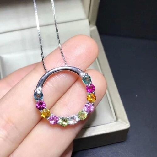 Fashion 925 sterling silver inlaid with a natural seal necklace pendant for a girlfriends birthday present