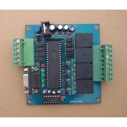 Four in and Four Out STC Series Single-chip Programmable Serial Port RS232 Control Relay Industrial Control Board Imitation PLC
