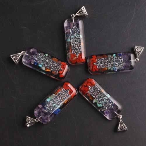 Wholesale 6pcs/lotOrgonite Pendant Aura High Frequency Necklace Energy Women Necklace Jewelry Handmade Professional Dropshipping