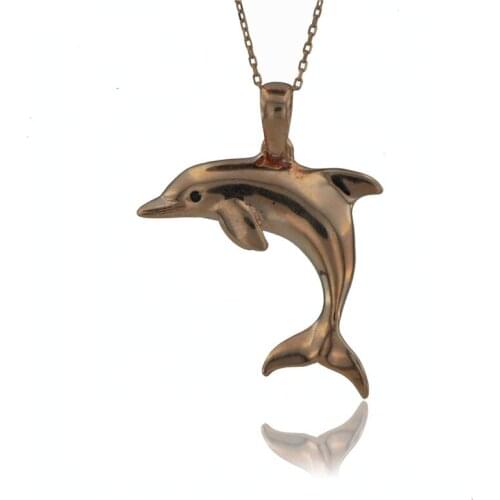 Dolphin Necklace 925 Sterling Silver Sea Animal Ocean Charm Bridesmade Nautical Gift