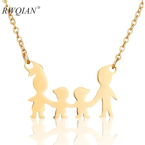 Personalized Nameplate Necklace Custom Stainless Steel Pendant Name Necklaces for Women Men Chain Choker Family DIY Jewelry