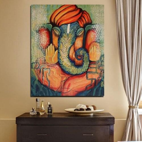 Contemporary Ganesha Posters Prints Wall Art Canvas Painting Modern Painting Wall Picture For Living Room Home Decor Artwork