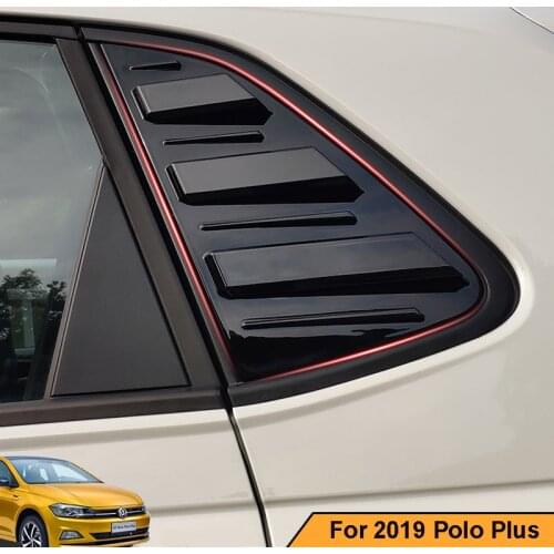 Exterior Accessories For Volkswagen Polo Plus 2019 2020 Window Decoration Trim Sticker ABS