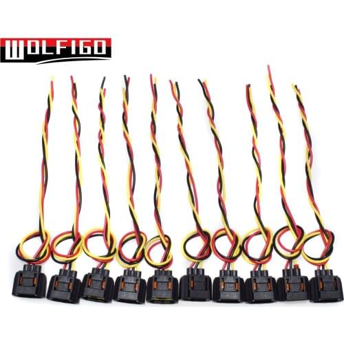 WOLFIGO 1 PC / 10 PCS New Harness Pigtail Connector Sealed Sensor Connector 3 Pin way Fit Cadillac Chevrolet Ford WPT118, PT5751