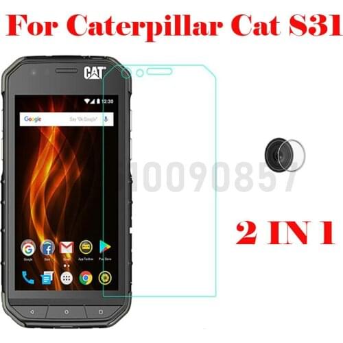 2-in-1 Camera Tempered Glass On For Caterpillar Cat S31 Screen Protector Glass For Cat S31 2.5D Glass
