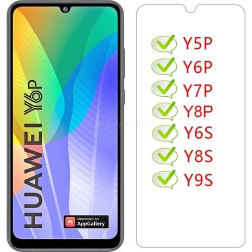 3-1Pcs Glass for huawei y5p y6p y7p y6s y8s y9s tempered glass screen protector on y 5p 6p 7p 8p 6s 8s 9s Protective Phone Film