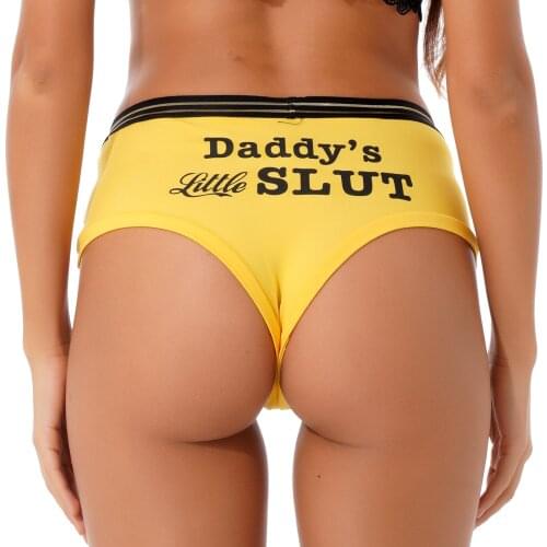 Womens Low Waist Patchwork Underwear Elastic Waistband Skinny Underpants Letter Print Briefs Shorts for Yoga Sport Slim Fit Wear