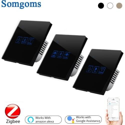 ZigBee Smart home wifi wall touch switch Dimmer/Fan/Curtain Switch Smart Touch Switch Compatible with Tuya APP Alexa Google Home