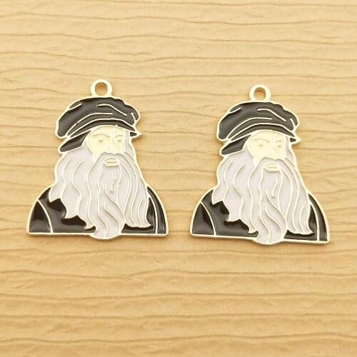 10pcs 24x29mm enamel human charm for jewelry making crafting fashion earring pendant bracelet charm necklace charms