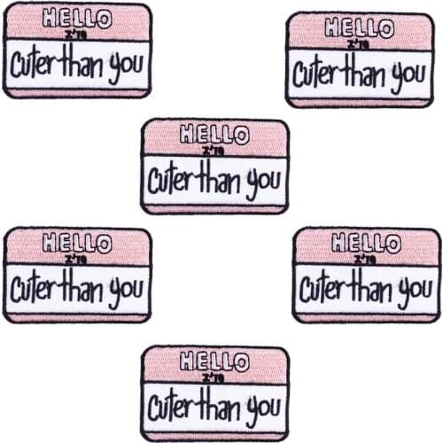 10Pcs/Set Letter Patch Embroidered Patches On Clothes Hippie Badges Cartoon Stripes Patch Iron On Patches For Clothing Appliques