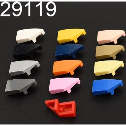 10PCS Building block 29119 Slope Curved 2 x 1 with Stud Notch Right accessories parts MOC DIY Education Build Toys Brick