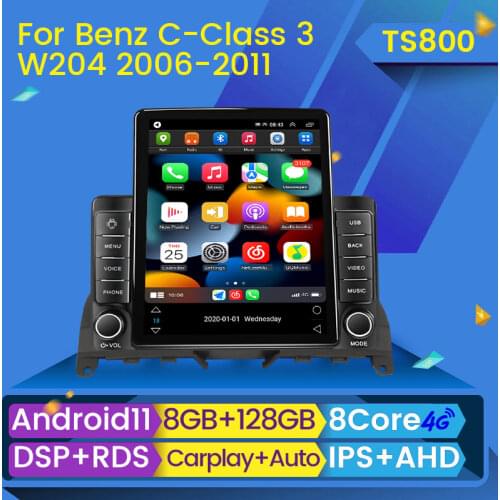 Android New 2.5D 9.7" Tesla Screen 4GLTE Car Stereo for Benz C-Class 3 W204 2006-2011 Car Radio Multimedia Player GPS Navi DSP