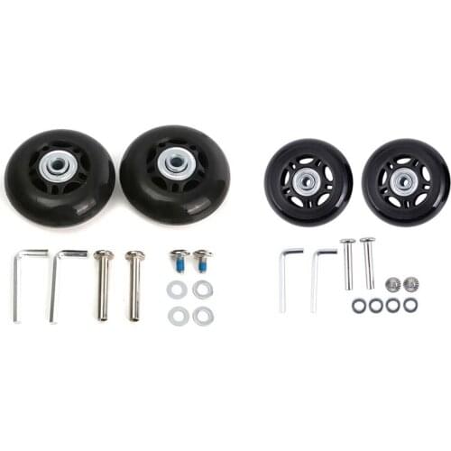 2 Set Luggage Suitcase Replacement Wheels Axles And Wrench Repair Set OD, 64Mm & 68Mm
