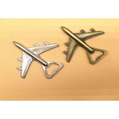 200pcs/lot Antique Air Plane Airplane Shape Wine Beer Bottle Opener Metal Openers For Wedding Party Gift Favors No package